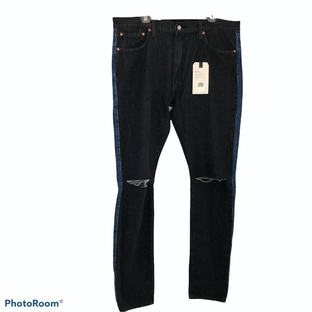 NWT LEVIS Lo-Ball Stack BLACK DENIM Jeans Sz 40
